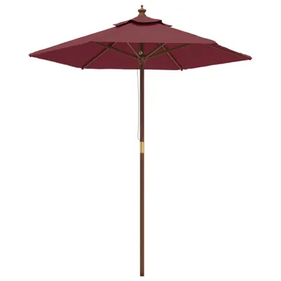 Immagine prodotto di Ombrellone da Giardino con Palo in Legno Bordeaux 196x231 cm
