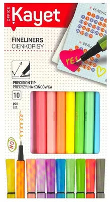Image de KAYET Fineliners Couleur Pointe Précise Lot 10 Pastels