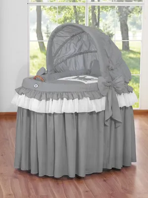 Immagine prodotto di Cesto per bambini in vimini con tettuccio pieghevole - Little Prince antracite