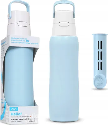 Obrázek produktu pro Dafi SOLID ocelová filtrační láhev modrá 800 ml pro opakované použití