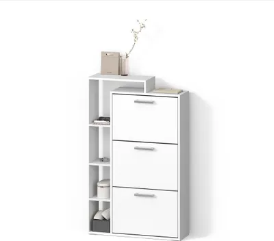 Immagine prodotto di Scarpiera Livinity Ortello Bianco 80 x 128.3 cm con 3 scomparti, Model 55851