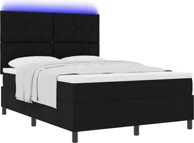 Produktbild von Boxspringbett mit Matratze Schwarz 140 x 200 cm Stoff