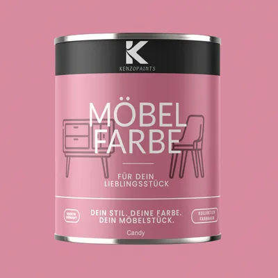 Produktbild von Kenzopaints 750ml Möbelfarbe Möbellack Buntlack Farbraum - Candy