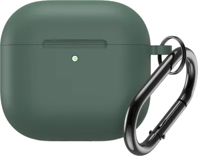 Immagine prodotto di Custodia in silicone per Airpods 4 con moschettone - Verde