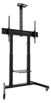 Immagine prodotto di TooQ "AQUILES" supporto da pavimento con rotelle con regolazione in altezza per schermi 60"-100", nero