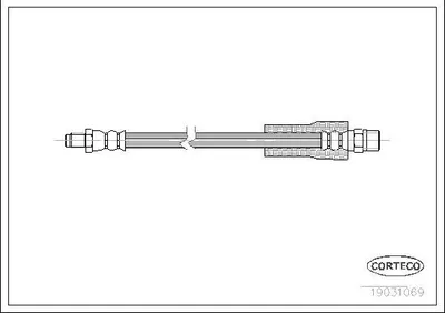 Produktbild von CORTECO 19031069 Bremsschlauch Hinten für AUDI A8 (4D2, 4D8)