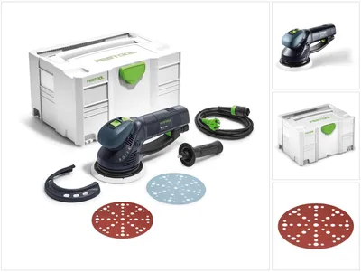 Immagine prodotto di Festool RO 150 FEQ-Plus ROTEX Levigatrice orbitale rotativa 720 W in valigetta SYSTAINER ( 575069 ) + 50x Dischi abrasivi Rubin 2 STF D150/48 P150 RU2 (575191)