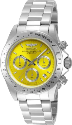 Produktbild von Invicta Speedway 14383 Herrenuhr - Quarzwerk - Edelstahl mit gelbem Zifferblatt - 39 mm