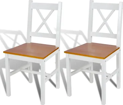 Image de vidaXL vidaXL Chaise de salle à manger-2-st-vert-bois-blanc