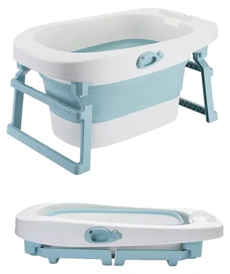 Produktbild von Babybadewanne, faltbares Design, schnelle Entwässerung, Blau