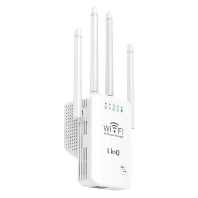 Immagine prodotto di Ripetitore WLAN wireless ad alta portata 300Mbps 4x antenne LinQ Bianco