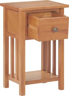 Produktbild von vidaXL Zeitungstisch mit Schublade 35x27x55 cm Massivholz Eiche