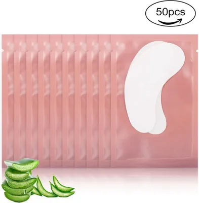 Produktbild von 50Pairs/Set Eyelash Extension Hydrogel Under Eye Gel Eyepatch Pad Sticker Make Up Tool Pink