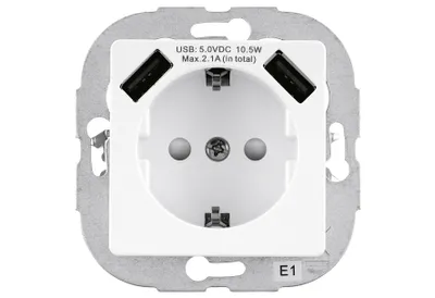 Produktbild von UP Steckdose mit 2xUSB PrimaLuxe