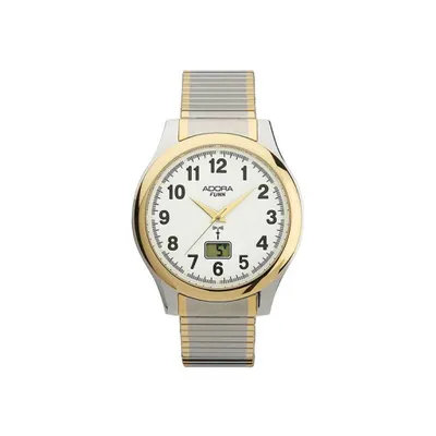 Produktbild von Adora Funkuhr > Uni silber-/gelbgoldfarben Ø 40 mm 5 BAR > Zugband