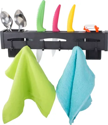 Produktbild von Verk 07133 Küchenutensilienhalter zur Wandmontage, schwarz