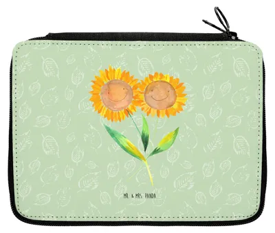 Produktbild von Mr. & Mrs. Panda Schlampermäppchen Blume Sonnenblume - Blattgrün - Geschenk, Schulmäppchen, Sonnenblumen, Freundin, Vertrauen, Mäppchen, Lieblingsmensch, Federtasche