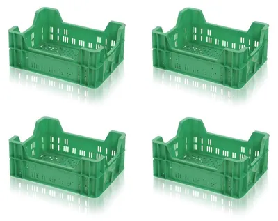 Imagen del producto de Juego de 4 macetas para plantas - 40 x 30 x 16,5 cm - Color verde