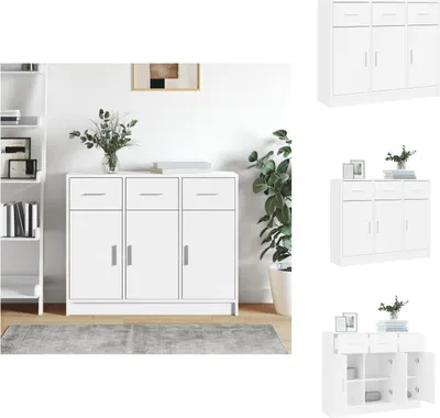 Zdjęcie produktu dla vidaXL Kredens biały 91x28x75 cm materiał drewnopochodny - Kredensy