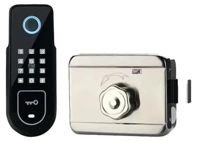 Image de Serrure intelligente, accès par empreinte digitale, connectivité Bluetooth, reconnaissance d'un seul doigt