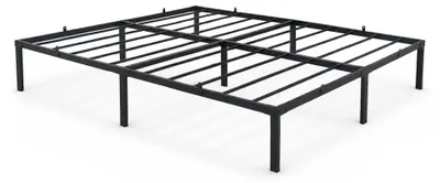 Produktbild von Metallbett 160x200 cm Bettgestell Klappbett Gästebett Lattenrost Schwarz 9 Beine 20 Latten