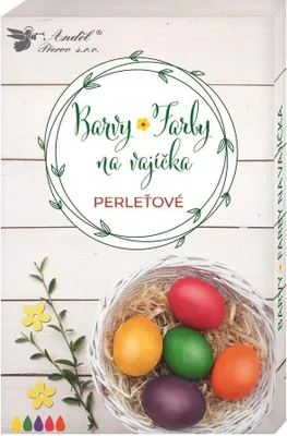 Obrázok produktu pre Farby na vajíčka gélové perleťové, 5ks, rukavice