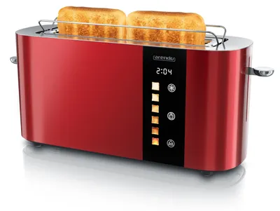 Toaster 2 Scheiben Langschlitz Touchscreen Doppelwand 6 Bräunungsstufen