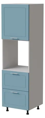 Produktbild von Backofenumbauschrank BARI 60x207cm lackiert Ausführung wählbar BA-D14/RU/2 - 356,RAL 5024 pastellblau matt,weiß