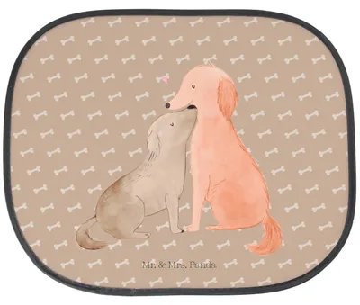 Produktbild von Mr. & Mrs. Panda Sonnenblende Auto Hunde Liebe - Hundeglück - Geschenk, sonnenschutz saugnapf, Hund, Sprüche, Kuscheln, Fürs, Herz, für Autoscheiben, Vertrauen