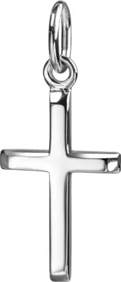 Produktbild von Anhänger-Kreuz Silberkreuz für Damen, Herren und Kinder mit abgeflachten Kanten als Kettenanhänger 925 Sterling Silber mit Schmuck-Etui