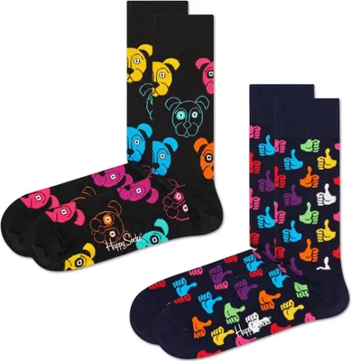 Produktbild von Happy Socks Classic Dogs Half Lange Socken 2 Paare Mehrfarbig EU 41-46 Herren,Damen Mehrfarbig EU 41-46