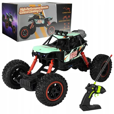 Zdjęcie produktu dla Samochód zdalnie sterowany auto RC terenowe auto sterowane 4x4 światła PLAYIO z efektem mgły offroad