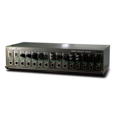 Produktbild von PLANET MC-1500, 10/100/1000Base-T(X), Schwarz, 50 - 60 Hz, 440 mm, 180 mm, 103 mm