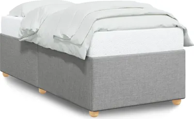 Produktbild von vidaXL Bettgestell ohne Matratze Hellgrau 100x200 cm Stoff