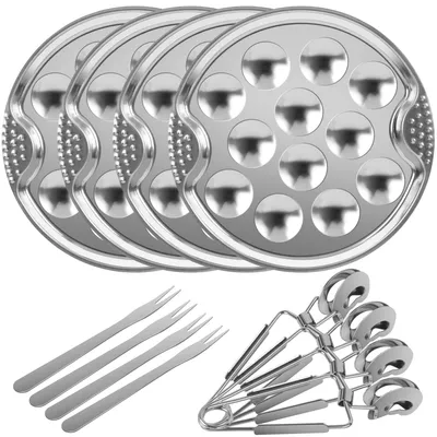 Produktbild von 12-teiliges Set für Schneckenserviergeschirr mit Zangen und Gabeln