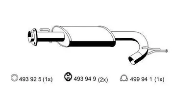 Produktbild von ERNST 515092 Mittelschalldämpfer Schalldämpfer für FIAT DUCATO Kasten (244) DUCATO Pritsche/Fahrgestell (244) DUCATO Bus (244, Z) für CITROËN
