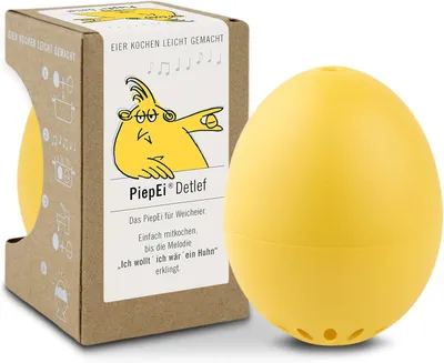 Productafbeelding van Eierwekker met zangfunctie, geschikt voor 1 zachtgekookt ei, met muziekfunctie, geel, voor in de keuken