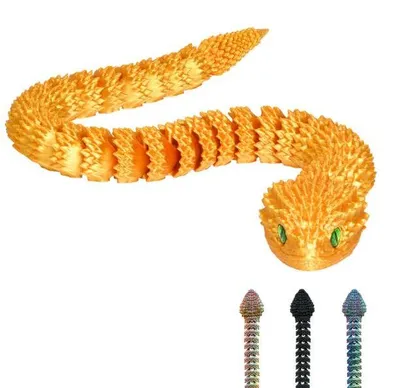 Produktbild von 3D Schlange – 27 cm – Gold