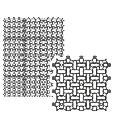 Produktbild von GARDENIX  Rasengitter Paddockplatte 12x 50x50 cm (3,00m²) Rasenwaben Parkplatzrasen Rasenmatten Kiesgitter Rasengitterplatten Schwarz