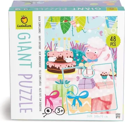 Zdjęcie produktu dla Ludattica Puzzle Birthday - Gigantyczne puzzle kartonowe 48 elementów