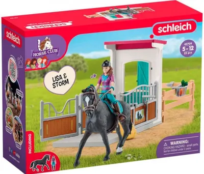 Produktbild von schleich HORSE CLUB Pferdebox mit Lisa & Storm - 42709, Bauernhof, Horse Stable, Horses, 5 Jahr(e), Mehrfarbig