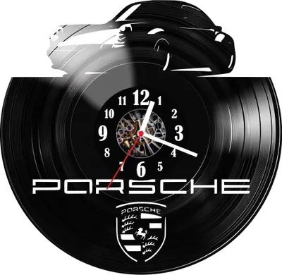 Zdjęcie produktu dla Zegar ścienny z płyty winylowej Porsche 574.14