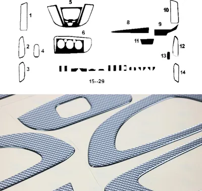 Image de Décor intérieur Cockpit pour Ford Transit Van 2014-2025 Carbon Optik 29tlg