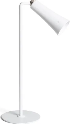 Produktbild von LED-Tischlampe 3W Tragbar Metall mit wiederaufladbarem USB-Akku Bysta Weiß