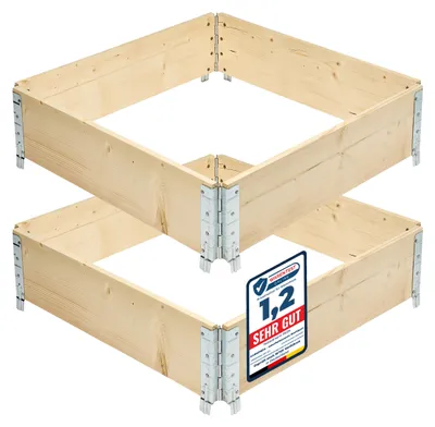 Produktbild von Garronda Holzaufsatzrahmen für Palette Aufbewahrungskiste aus Holz Hochbeete Holzkiste