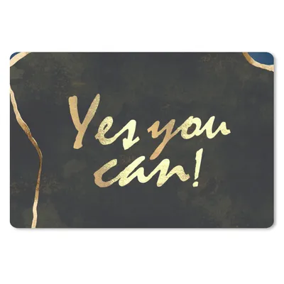 Produktbild von MuchoWow® Mauspad Mousepad Zitat - Motivation - Gold - Schwarz 27x18 cm - Mousepads - Maus Mat - Pad - Mausunterlage - Büroartikel - Desk Matten