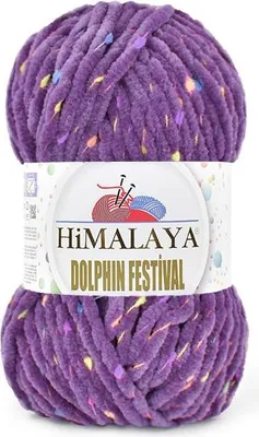 Produktbild von Himalaya Dolphin Festival Garn 85% Polyester, ideal für weiche Accessoires
