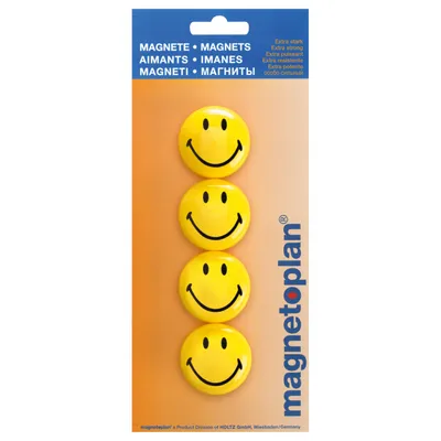 Produktbild von Magnetoplan 16673, Tafelmagnet, Schwarz, Gelb, 4 Stück(e)