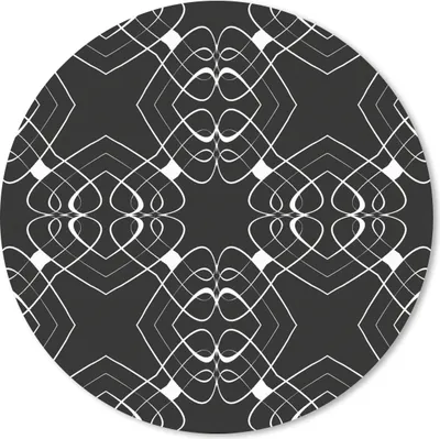 Produktbild von MuchoWow® Mauspad Mousepad Muster - Linie - Schwarz und Weiß 20x20 cm - Mousepads - Maus Mat - Pad - Mausunterlage - Schreibtischmatte
