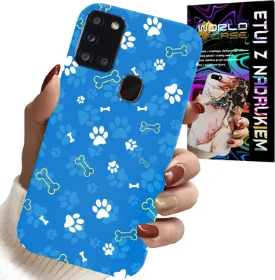 Zdjęcie produktu dla Etui Do Samsung Galaxy A21S - Łapki Kości Pies Patrol Wzory Dla Dzieci